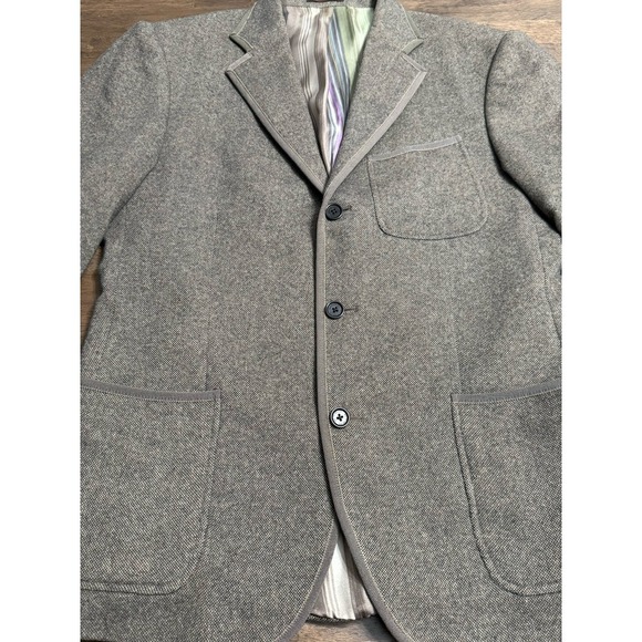 Etro Milano Men’s Briseide Blazer Jacket Brown Angora Cashmere Lana Sz 50 - Picture 5 of 14